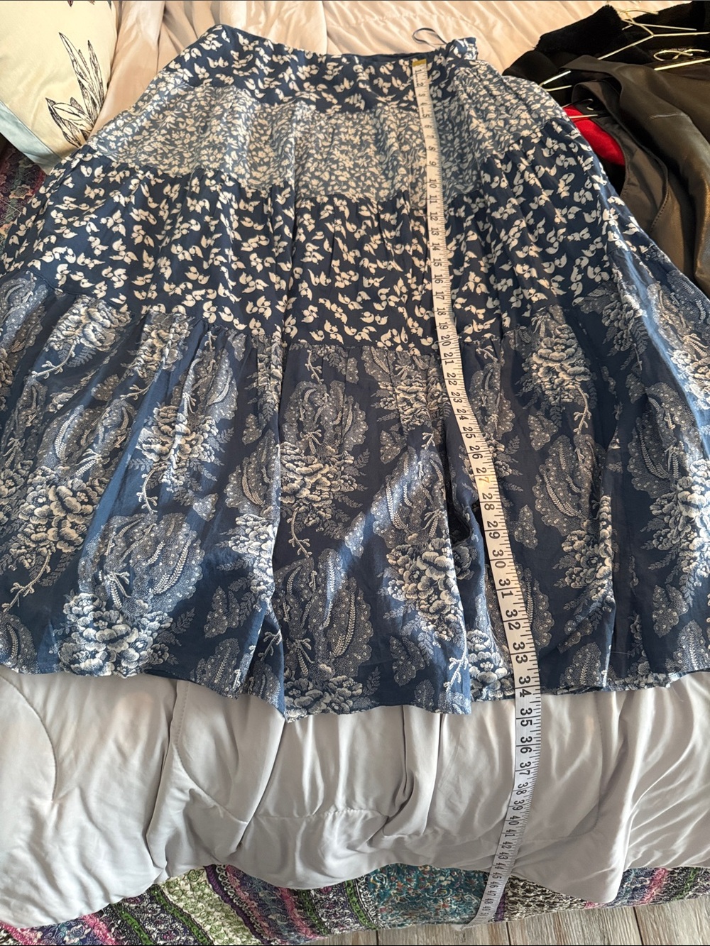 Lauren Ralph Lauren Blue and White Floral Maxi Skirt - Picture 6 of 6